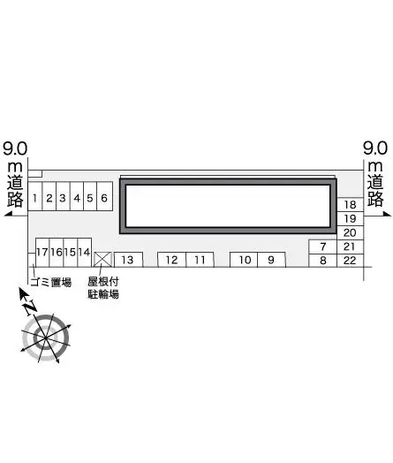 ★手数料０円★郡山市安積３丁目　月極駐車場（LP）